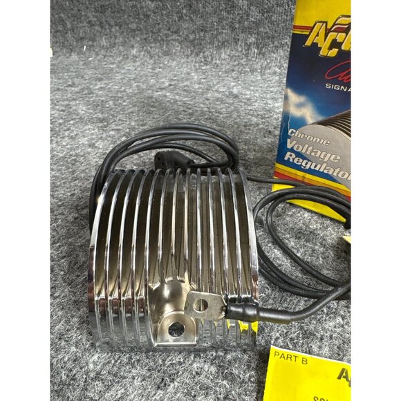 Accel Chrome Voltage Regulator For Harley-Davidson 1970-75 FL FX FXE 74510-70A - Picture 2 of 9